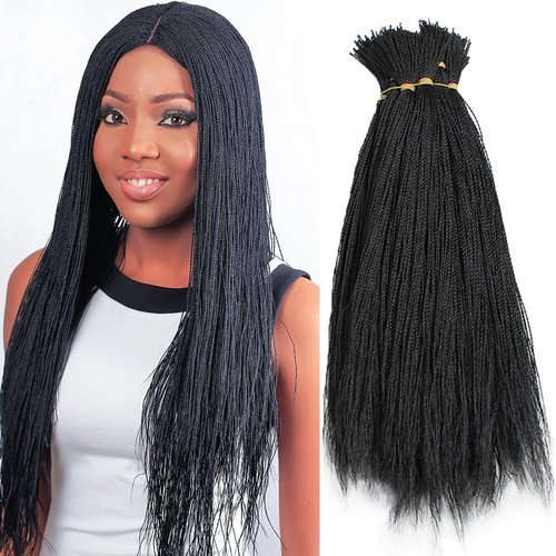ZRQ Mini Senegalese Twist Crochet Hair For Black Women 22 Inch Long PreTwisted Crochet Hair 100 Strands Pre Looped Crochet Braids 6 Packs Crochet Twist Hair