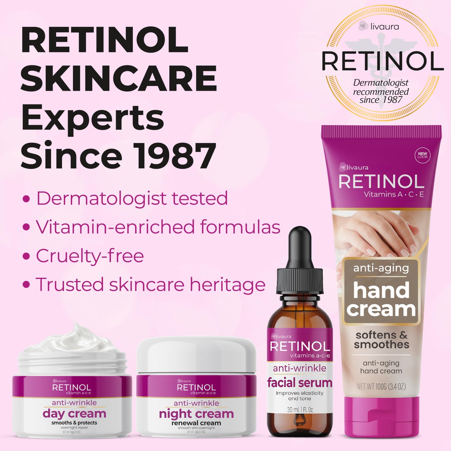 LIVAURA Retinol Anti-Aging – Facial Cleanser & Gentle Facial Cleanser for Women, Hydrating Face Wash for Dry, Oily & Sensitive Skin, All Skin Types, Gentle Face, Gel Cleansers Skin Care