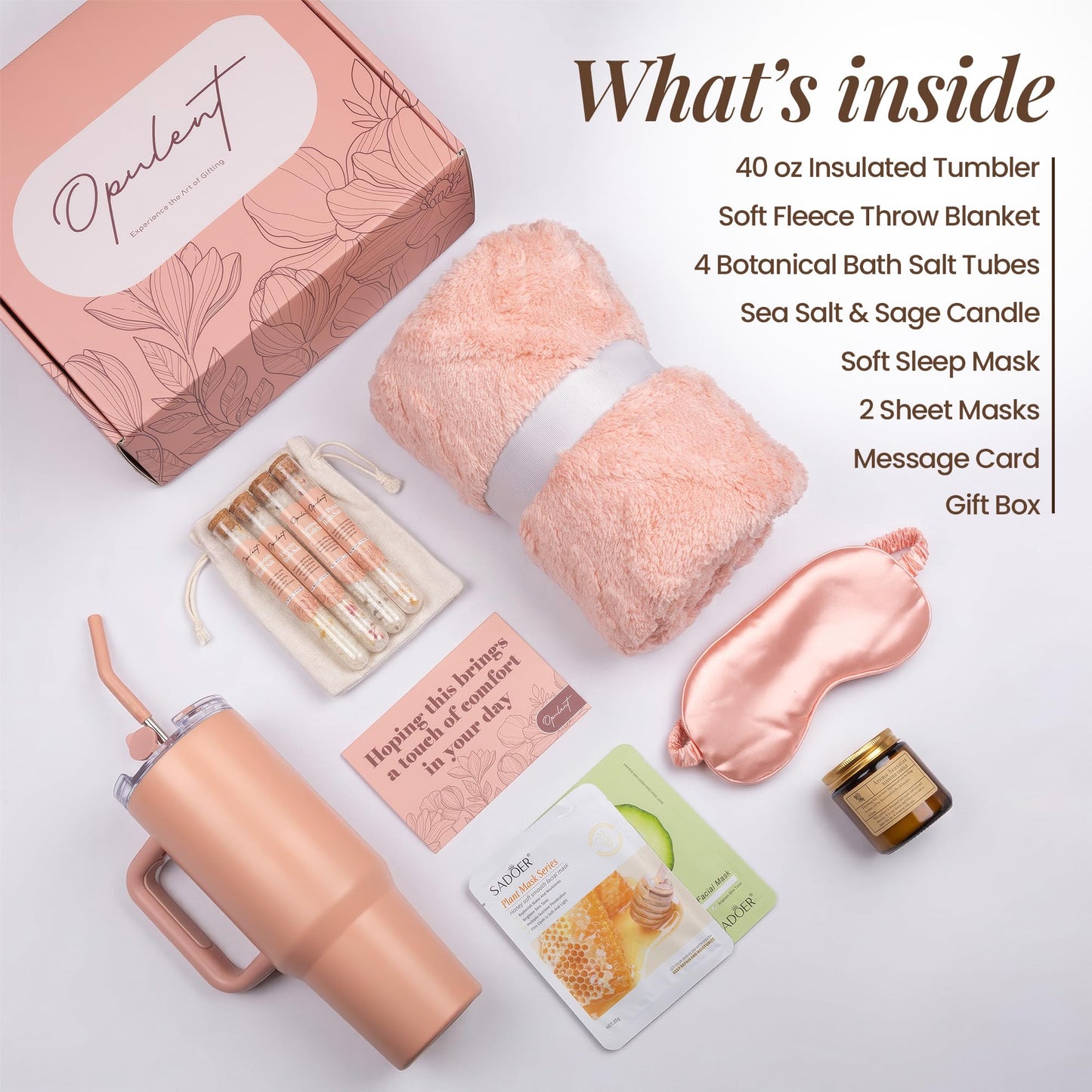 Opulent Self Care Spa Gift Box for Women - Thoughtful Get Well Gift