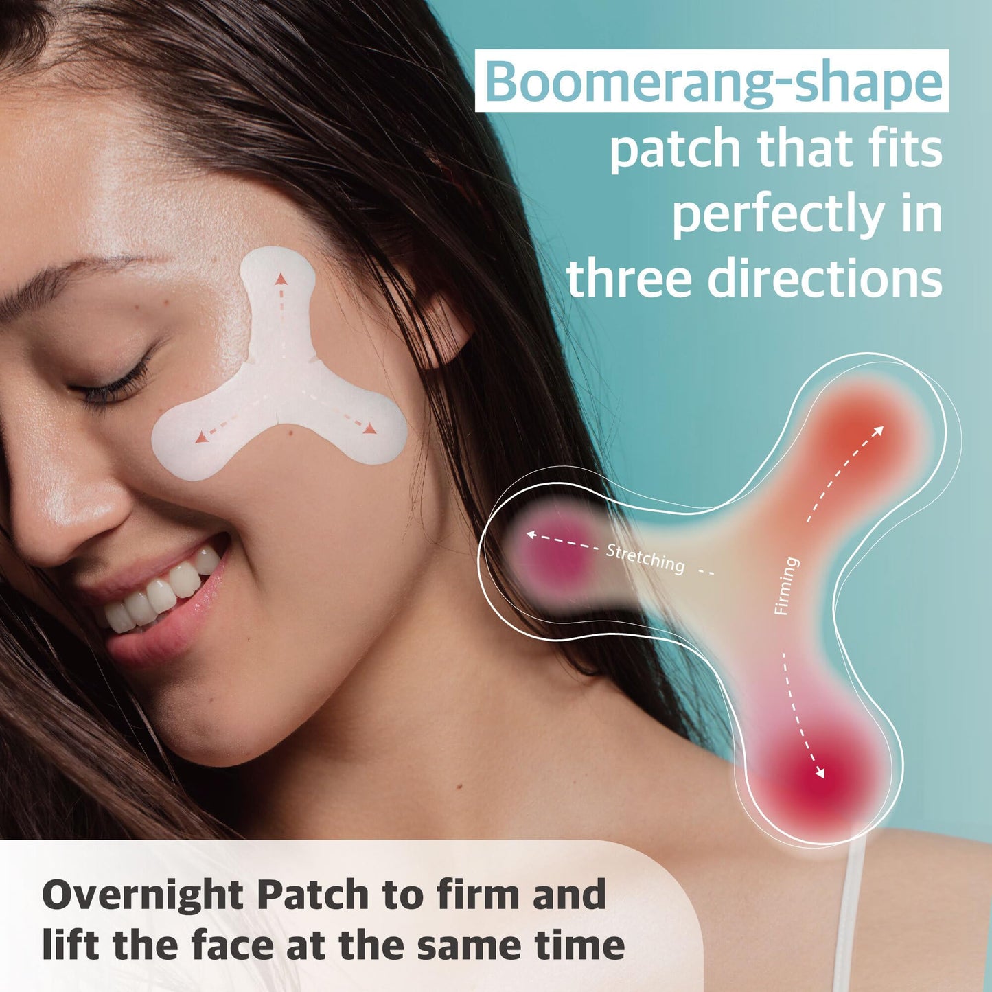 Wooshin Labottach Smile Line Patches for Face – 8ct Korean Skincare Hydrogel Firming Patch for Between Eyes, Under Eyes & Fine Lines with Adenosine, Tartaric Acid Stretch & Lift Home Skin Care