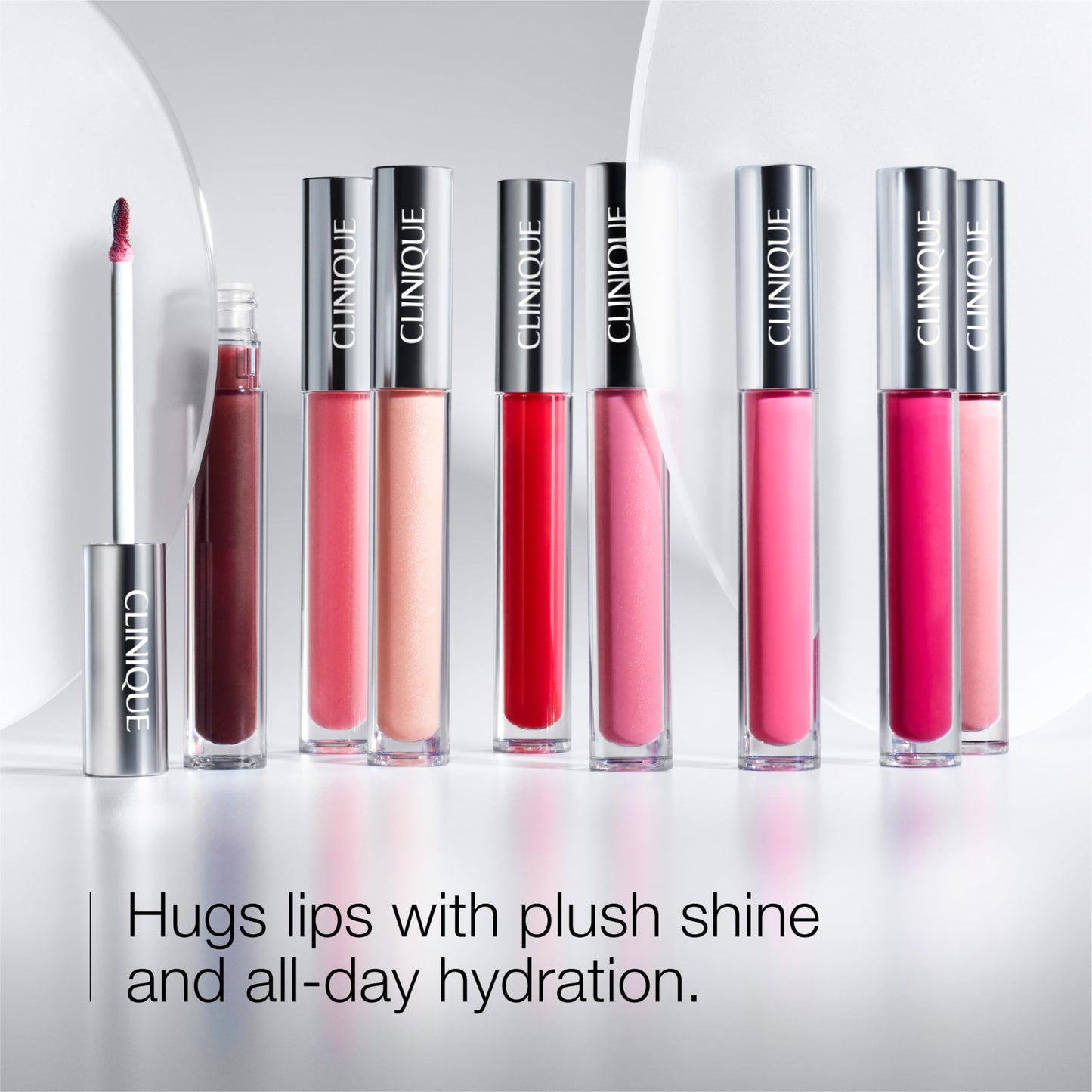 Clinique Pop Plush Creamy Lip Gloss With Hyaluronic Acid + Blend of Aloe Butter, Avocado Butter + Shea Butter | Hydrating + High Shine, Rosewater Pop, 0.11 Fl Oz
