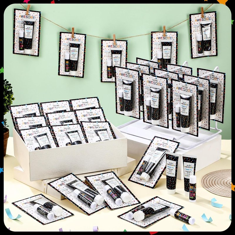 Teacher Appreciation Gifts - 30 Pack Lip Balm & Hand Cream Set | Perfect Thank You Gifts for Employees, Nurses & Volunteers