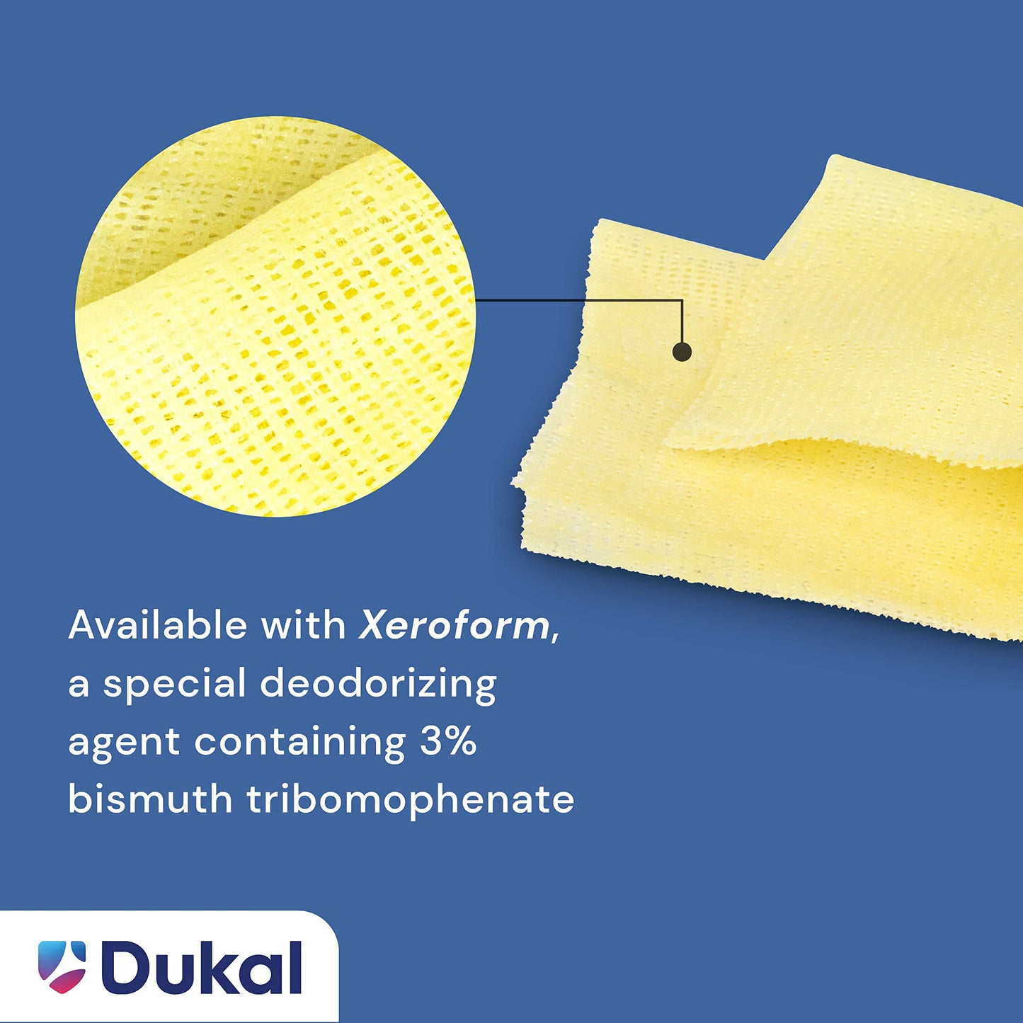 Dukal Xeroform Petrolatum Gauze, Sterile, 5" W x 9" L (Box of 50)
