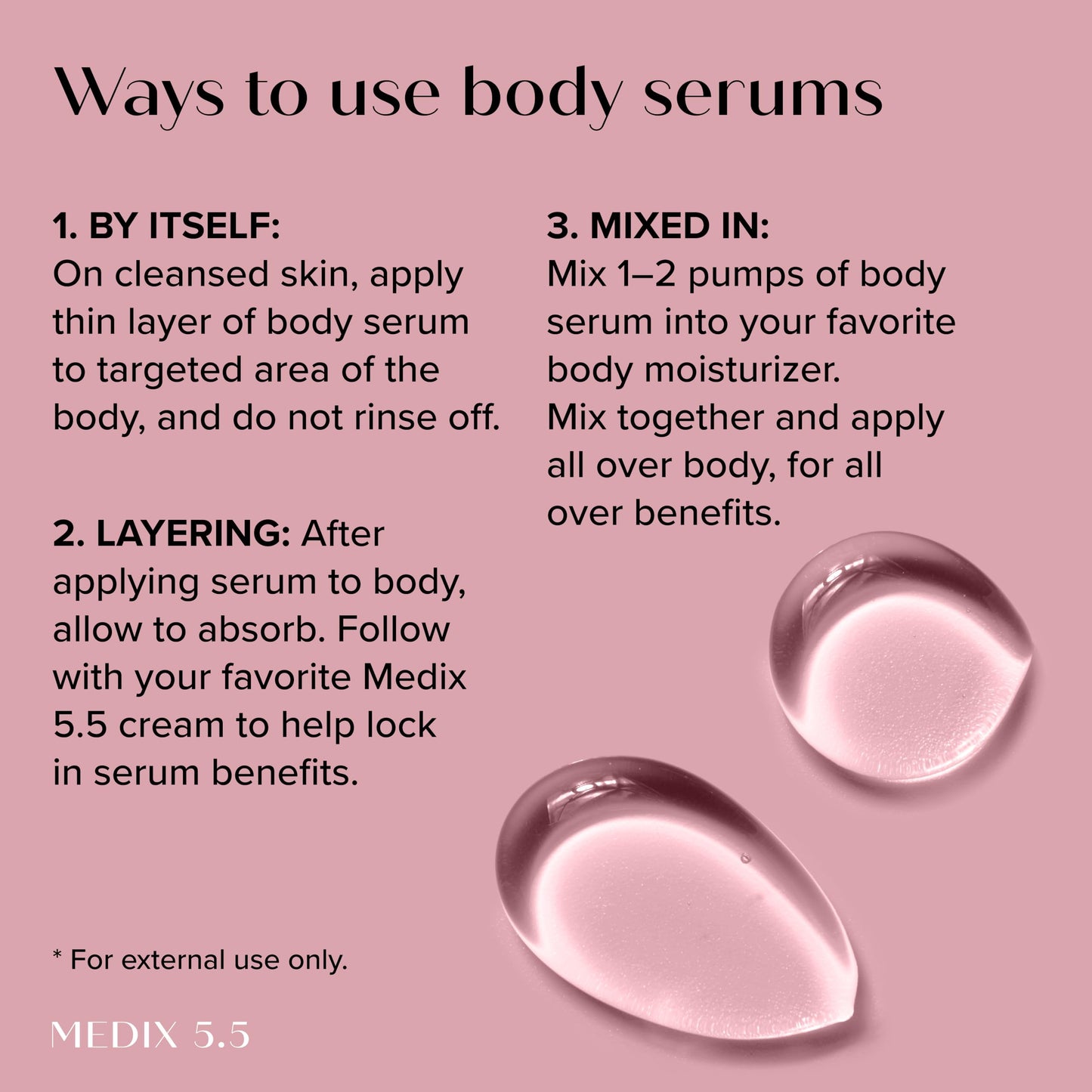 Medix 5.5 Hyaluronic Acid Body Cream Moisturizer Lotion + 3% Concentrated Hyaluronic Acid Body Serum & Body Booster | 2PC Hydrating Skin Care Set