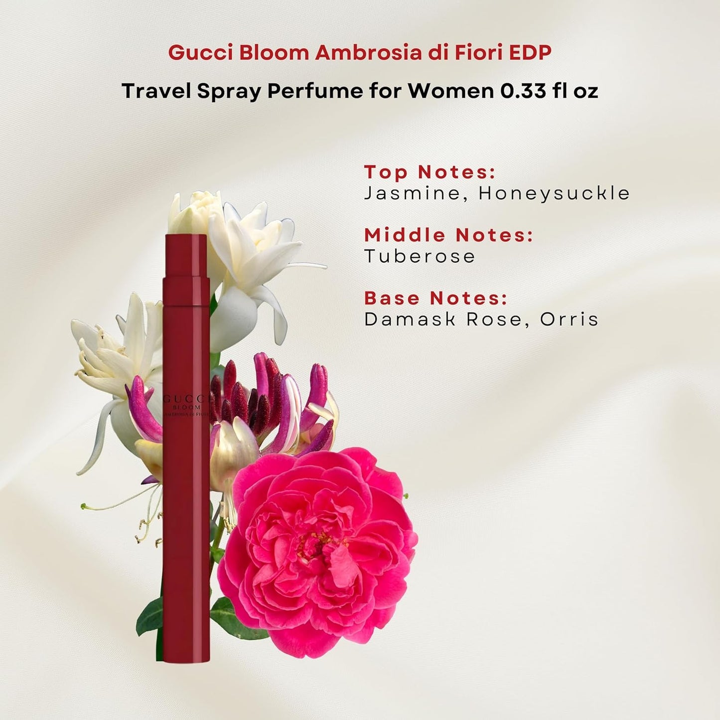 Gucci Gucci Bloom Ambrosia di Fiori Intense Perfume for Women Mini Travel Spray 0.33 Ounce
