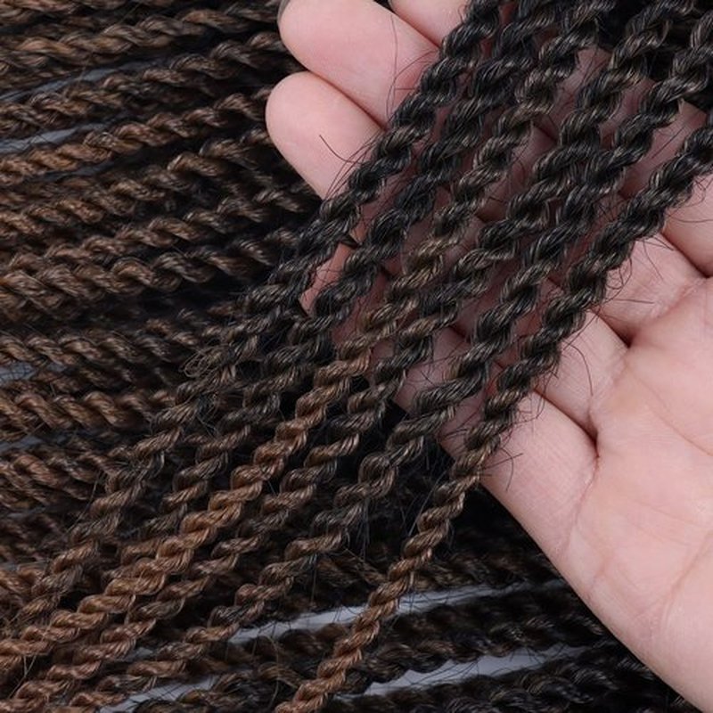 18 Inch 8Packs Senegalese Twist Hair Crochet Braids 30Stands/Pack Synthetic Braiding Hair Extensions for Black Women… (18inch, T1B/27)