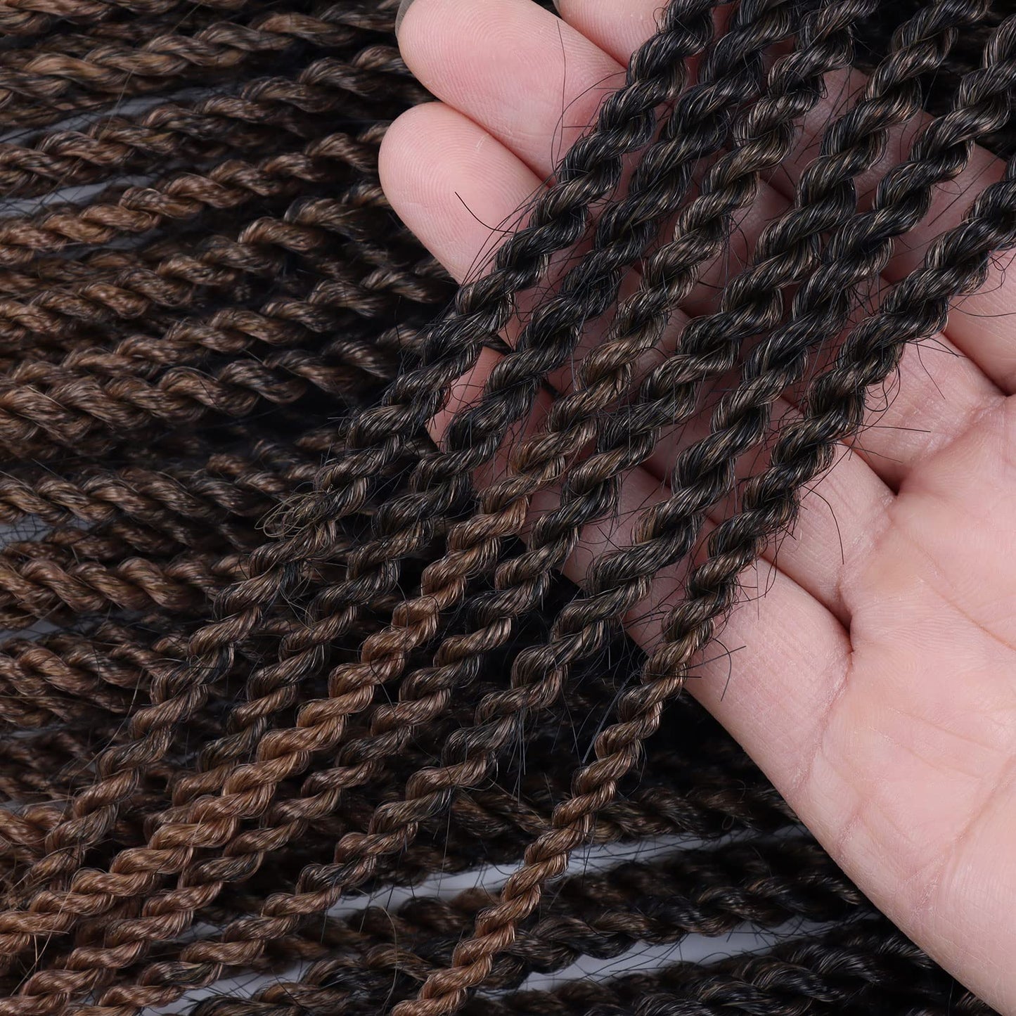 14 Inch 8Packs Senegalese Twist Hair Crochet Braids 30Stands/Pack Synthetic Braiding Hair Extensions for Black Women (14 Inch, T1B/27)