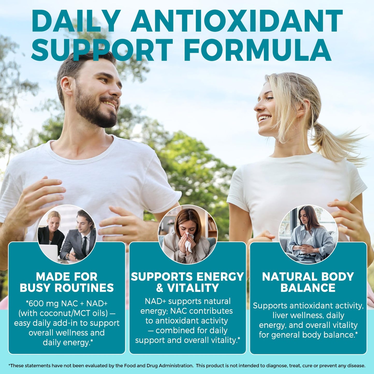 FANSHI NAC Complex with NAD+ & MCT Oil - 300 Softgels | N-Acetyl Cysteine Botanical Blend for Antioxidant Support | Enriched with Coconut Oil for High Absorption | Non-GMO & Lab Tested