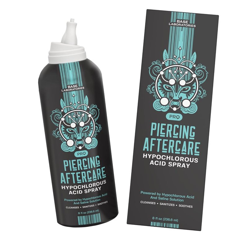 Piercing Aftercare Kit - Hypochlorous Acid Spray, Bump Oil & Wipes | Heal Keloids & Scars for Smooth Recovery