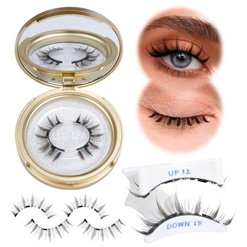 JIMIRE Magnetic Eyelashes Magnetic Lashes without Eyeliner Reusable Comfortable Magnetic Eyelashes with Applicator No Glue No Eyeliner Needed Wispy Magnetic Lashes Natural Look