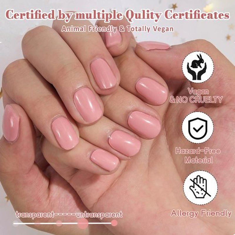GelMala Gel Nail Strips Rosy Pink Solid Color Gel Nail Stickers Salon-Quality, Long Lasting, Easy to Apply & Remove -Gel Nail Strips for Nails Manicure Nail Wraps，Easy for begginners (Rosy Blush)