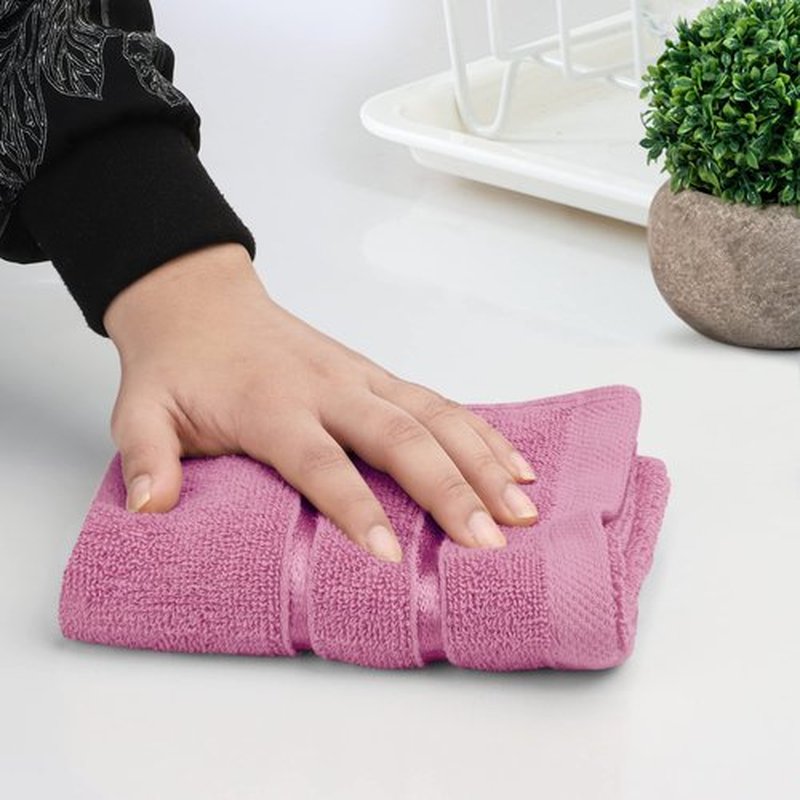 Utopia Towels - 12 Pack Viscose Luxury Wash Cloths Set (12 x 12 Inches) Cotton Ring Spun, Highly Absorbent and Soft Feel Essential Washcloths for Bathroom, Face Towel, Gym and Spa (Pink)