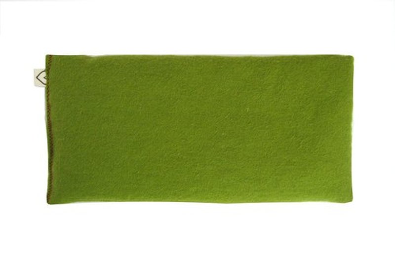 Peacegoods Unscented Eye Pillow - Made from Soft Cotton Flannel - Weighted filled with Flax Seed Microwavable - Yoga Massage Headache Sleep Made USA- kiwi green