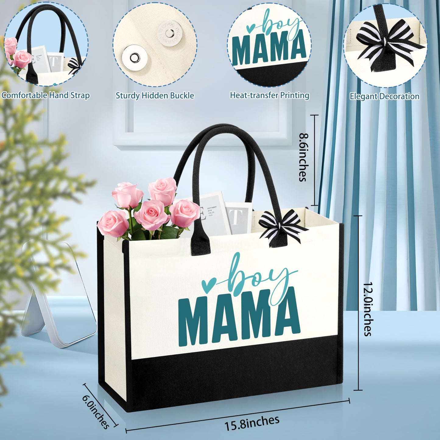 New Boy Mom Gifts, First 1st Mothers Day Birthday Gifts for New Mom Set of 7