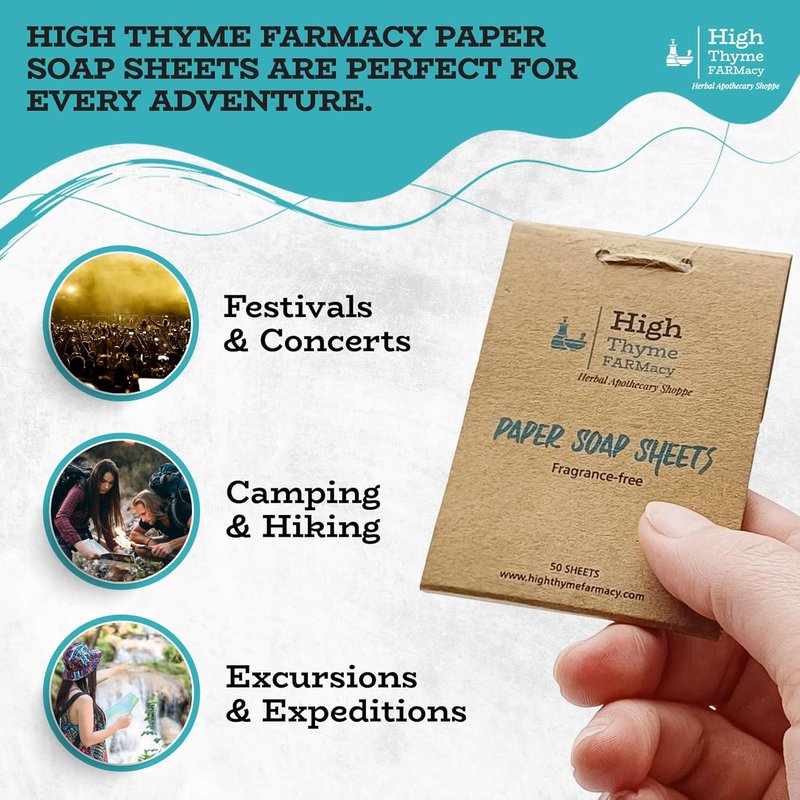 Travel Soap Sheets - Portable Paper Soap for Travel, Camping & Hiking | 150 Count, TSA Approved, Unscented