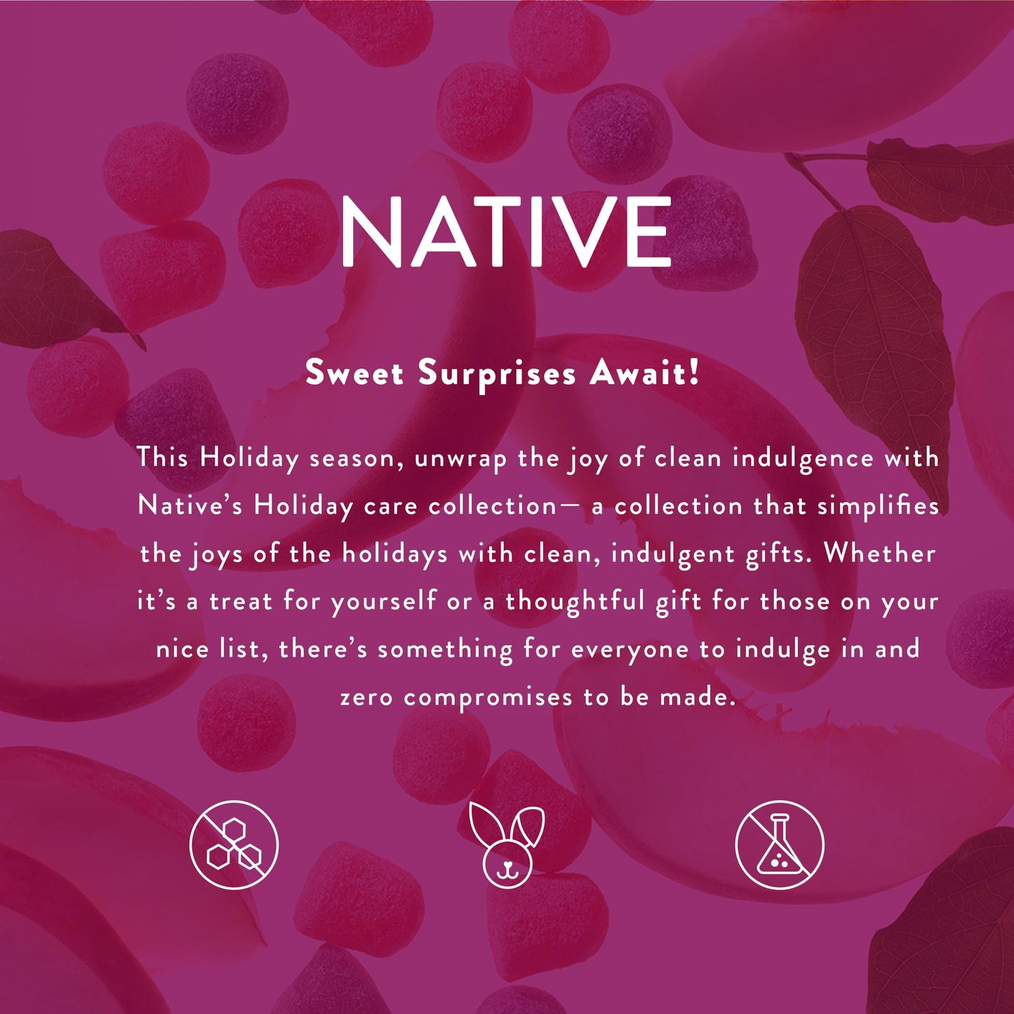 Native Deodorant, Holiday Edition, Holiday Gumdrop Scent, Contains Naturally Derived Ingredients, 72 Hour Odor Control | Deodorant for Women and Men, Aluminum Free with Baking Soda