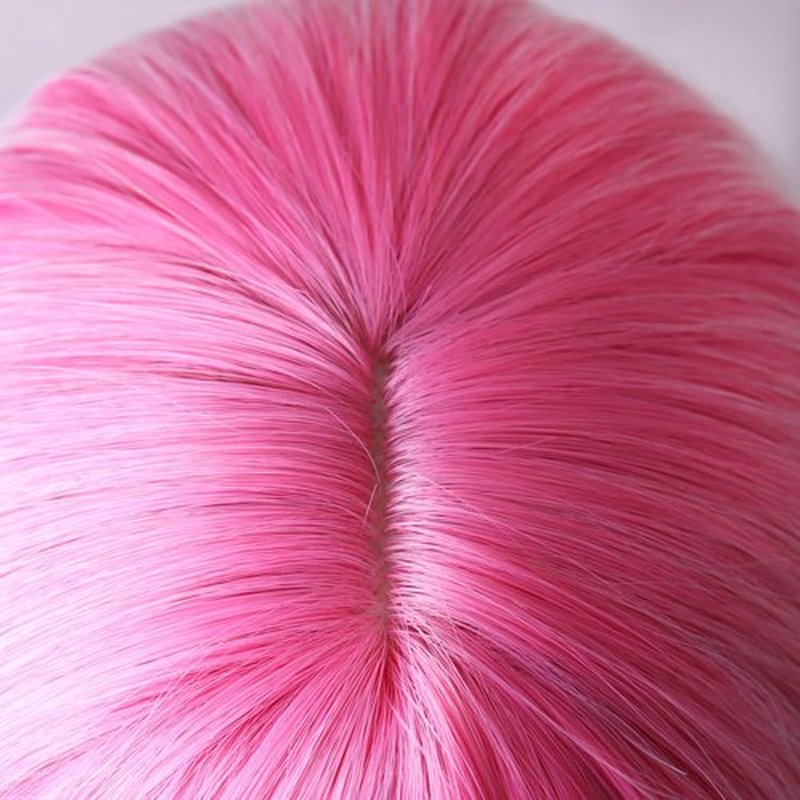 RightOn Hot Pink Wig Long Wavy Wig Ombre Hot Pink Wig with Bangs Pink Wigs with Wig Cap