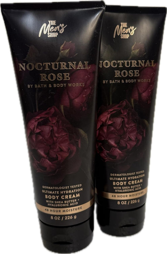Men's Nocturnal Rose Hydration Body Cream | 8 Oz, Pack of 2 - Deep Moisturizing Formula