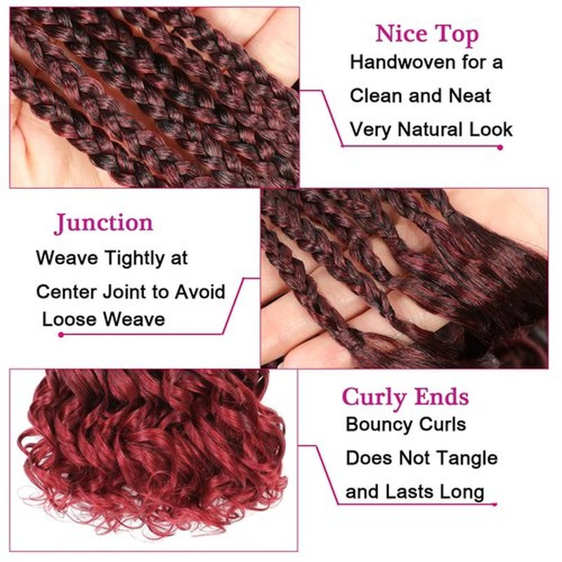8 Packs French Curl Crochet Braids 30 Inch Goddess Box Braids Crochet Hair French Curly Braiding Hair Crochet Hair for Black Women French Curly Braids With Loose Wavy Ends Hair Extensions( 30 Inch (Pack of 8)，TBUG# )