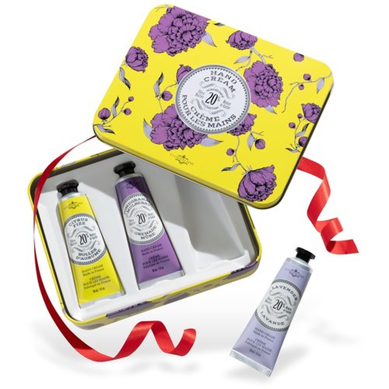 La Chatelaine Hand Cream Gift Set for Women, Mom, Sister, Travel Size, Natural Hand Cream Made in France with 20% Organic Shea Butter (Citrus Fizz, White Grapefruit, & Lavender) 3 x 1 fl. oz