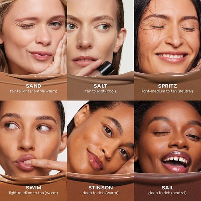 Saie Dew Bronze - Soft-Focus Liquid Bronzer + Liquid Contour - Enriched with Plant-Derived Glycerin to Effortlessly Blend + Deeply Nourish Skin - Travel Size Holiday Gifts - Sail (0.4 oz)