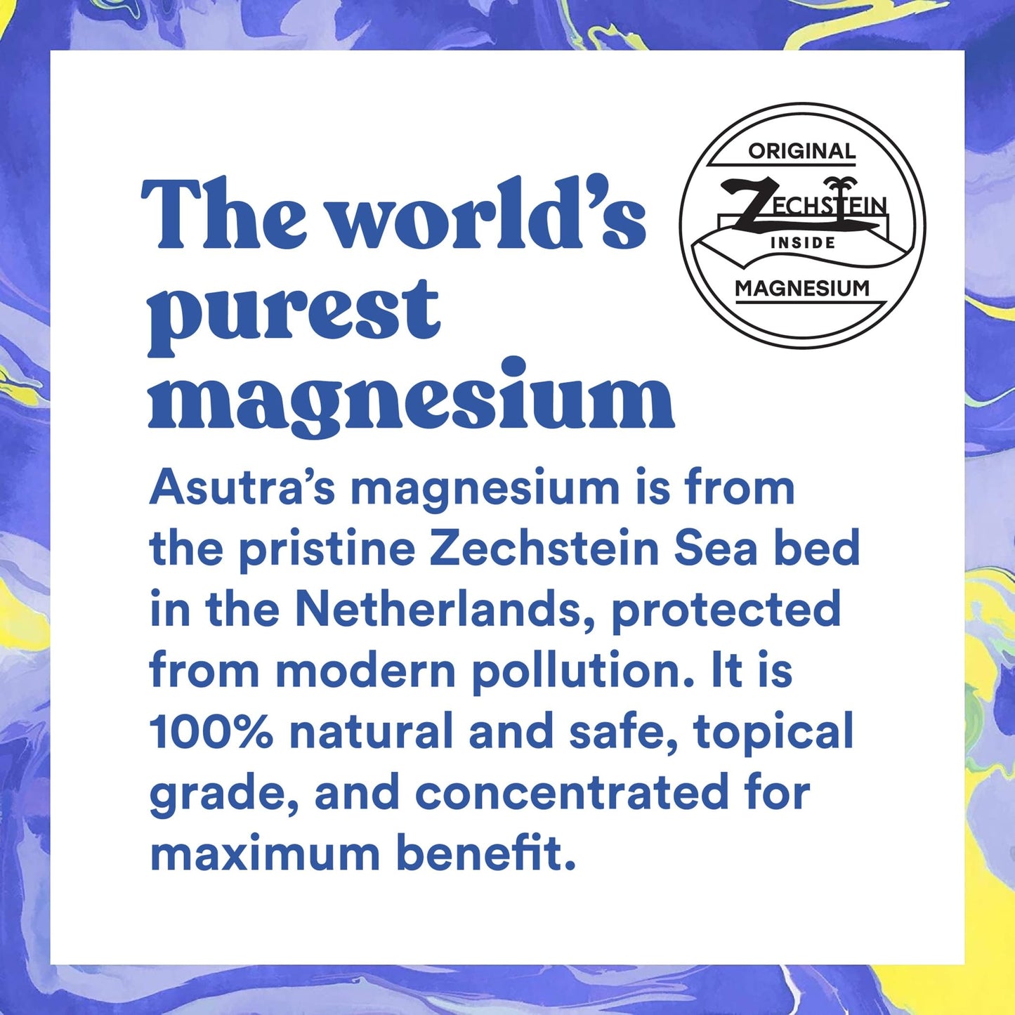 ASUTRA Everyday Magnesium Lotion with OptiMSM, 6.76 fl oz - Topical Magnesium, Rapid Absorption, Vitamins A and E, Shea Butter for Soft, Smooth Skin, Lemongrass Essential Oil