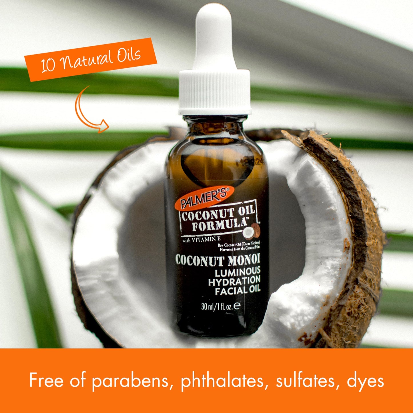 Palmer's Coconut Oil Formula Coconut Monoi Luminous Hydration Facial Oil, 1 Ounce