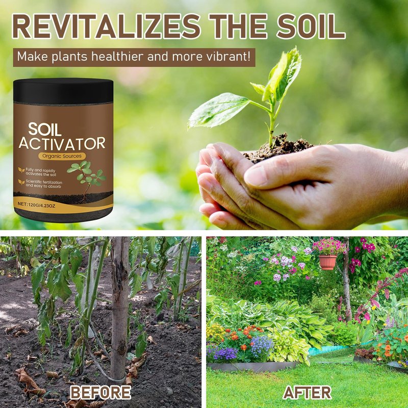 Organic Soil Activator for Plants - 2PCS Nutrient Absorption & Root Development | Eco-Friendly Fertilizer