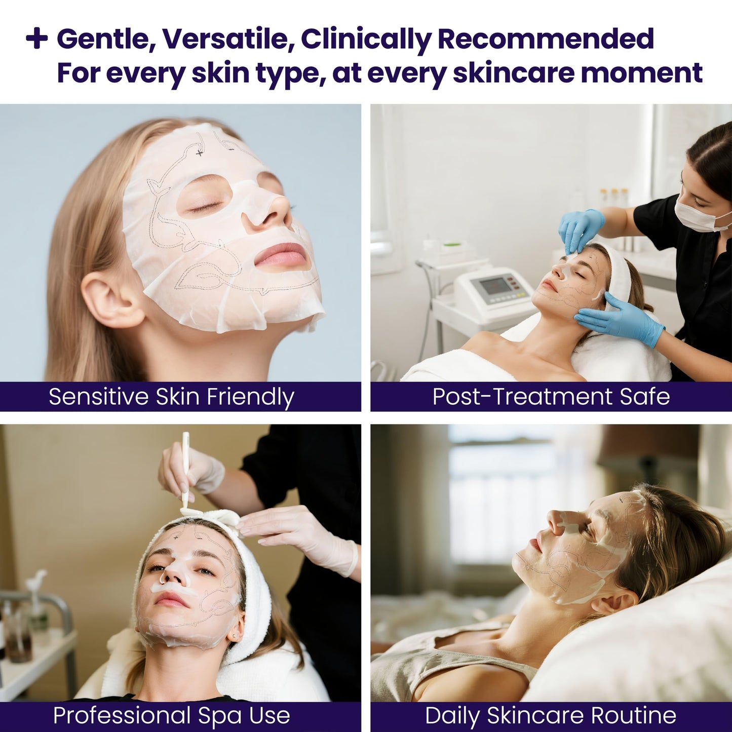 MicroYounger Microcurrent Self-Powered Facial Mask – Deep Hydrate, Anti-Aging, Enhance Absorption & Boost Collagen with Ectoin, Niacinamide & Hyaluronic Acid, All Skin Types & Home Spa Use – 5 Pack