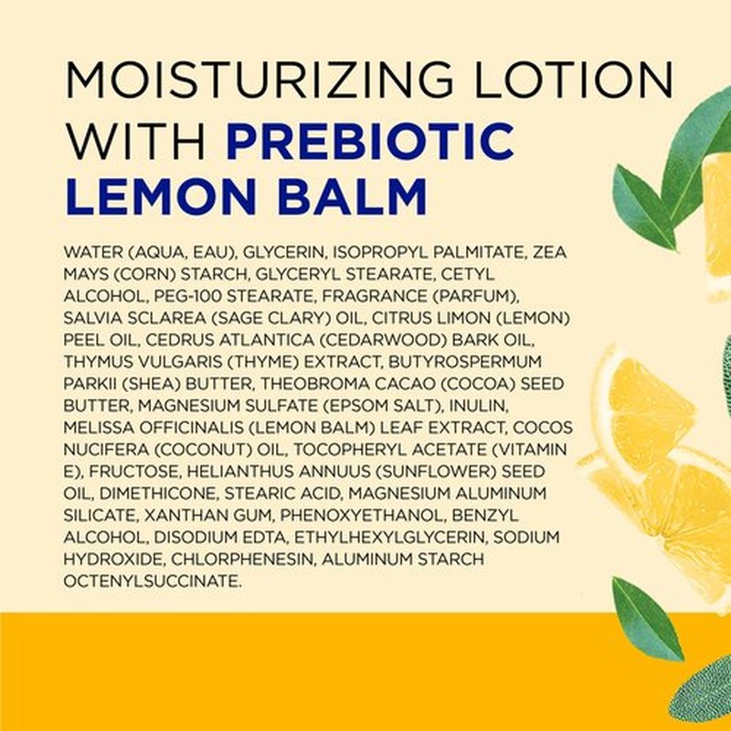 Dr Teal's Body Lotion, Lemon Prebiotic Lemon Balm & Essential Oils, 18 oz (Pack of 3)