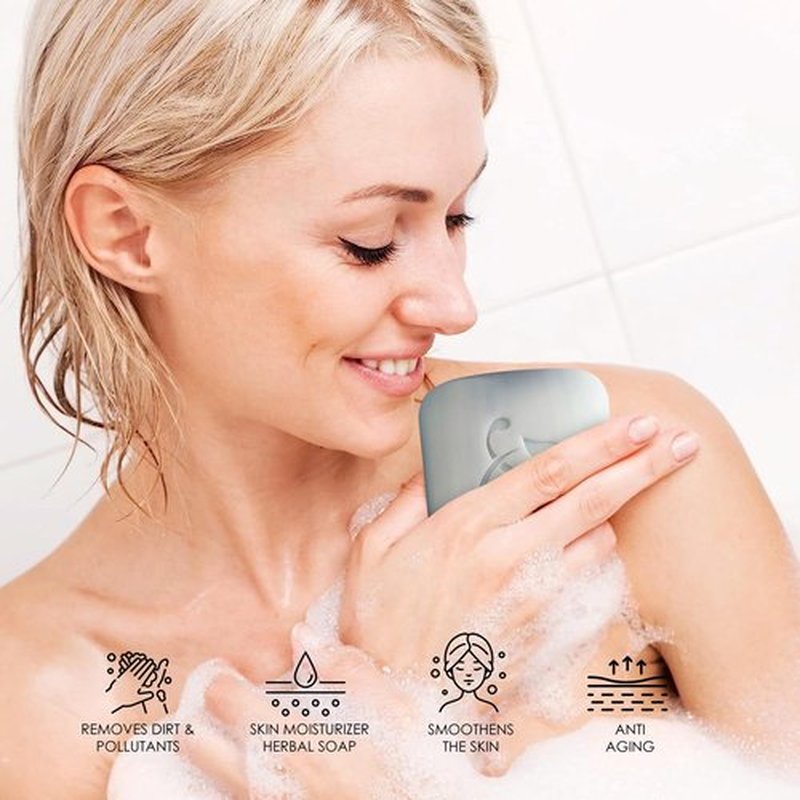 HERBOGANIC Lavender Herbal Soap | Pack of 3 of 5oz soap Bar | Natural Bar Soap for Face and Body | Hydrating and Nourishing | Suitable for Men and Women