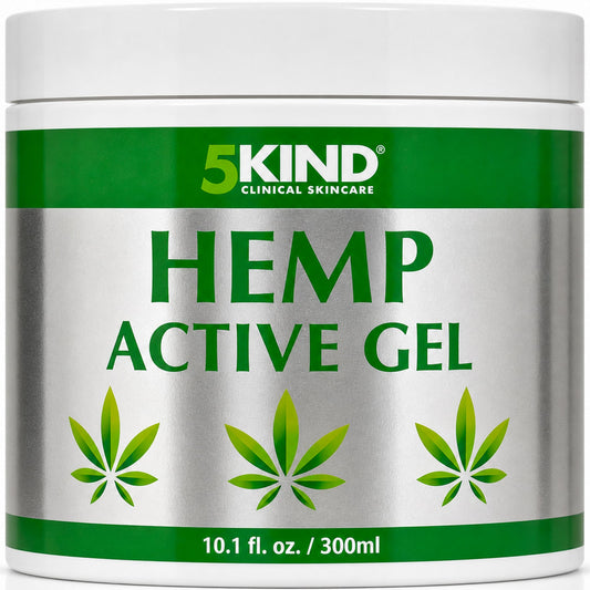5kind Hemp Active Gel 10.1 fl oz - Hemp Cream Maximum Strength - Natural Topical Cream - Muscle Rub for Lower Back, Joints, Neck, Knees, Shoulders