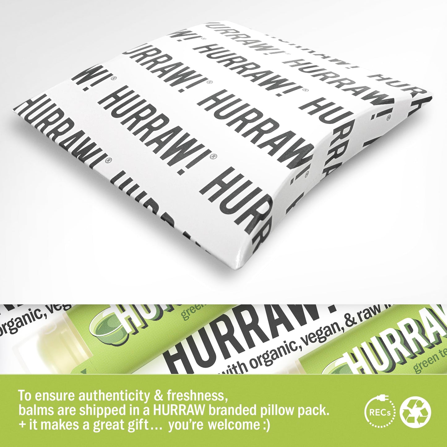 Hurraw! Green Tea Lip Balm, 2 Pack: Organic, Certified Vegan, Cruelty and Gluten Free. Non-GMO, 100% Natural Ingredients. Bee, Shea, Soy and Palm Free. Made in USA