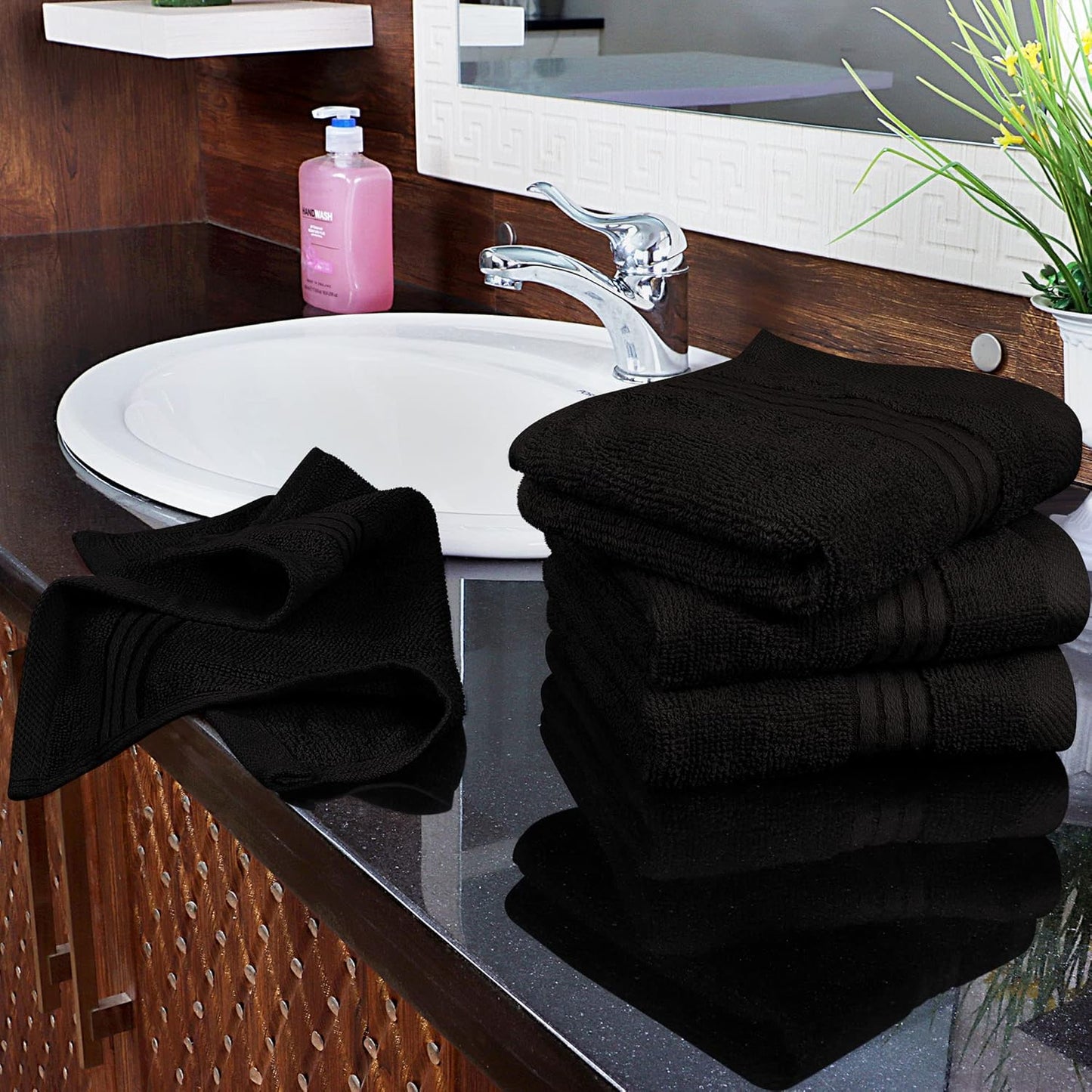 Premium 12-Pack Cotton Wash Cloths - Highly Absorbent & Soft 12x12 for Bathroom, Spa, Gym - Plum