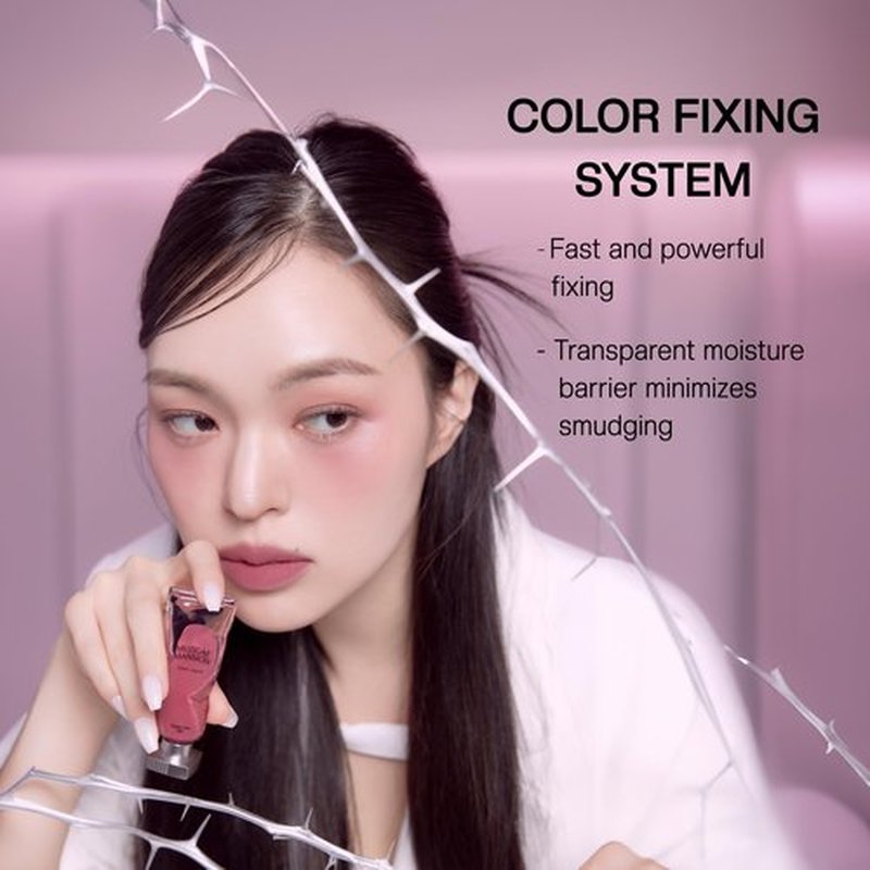 MUZIGAE MANSION Objet Lip Stain (Unique Paint Tube Design) – Velvet Matte Tint, Long-Lasting Waterproof Lipstick, Hydrating Korean Makeup, Red & Rose Gloss, K-Beauty Tinted Lipstain (05 STUNNING)
