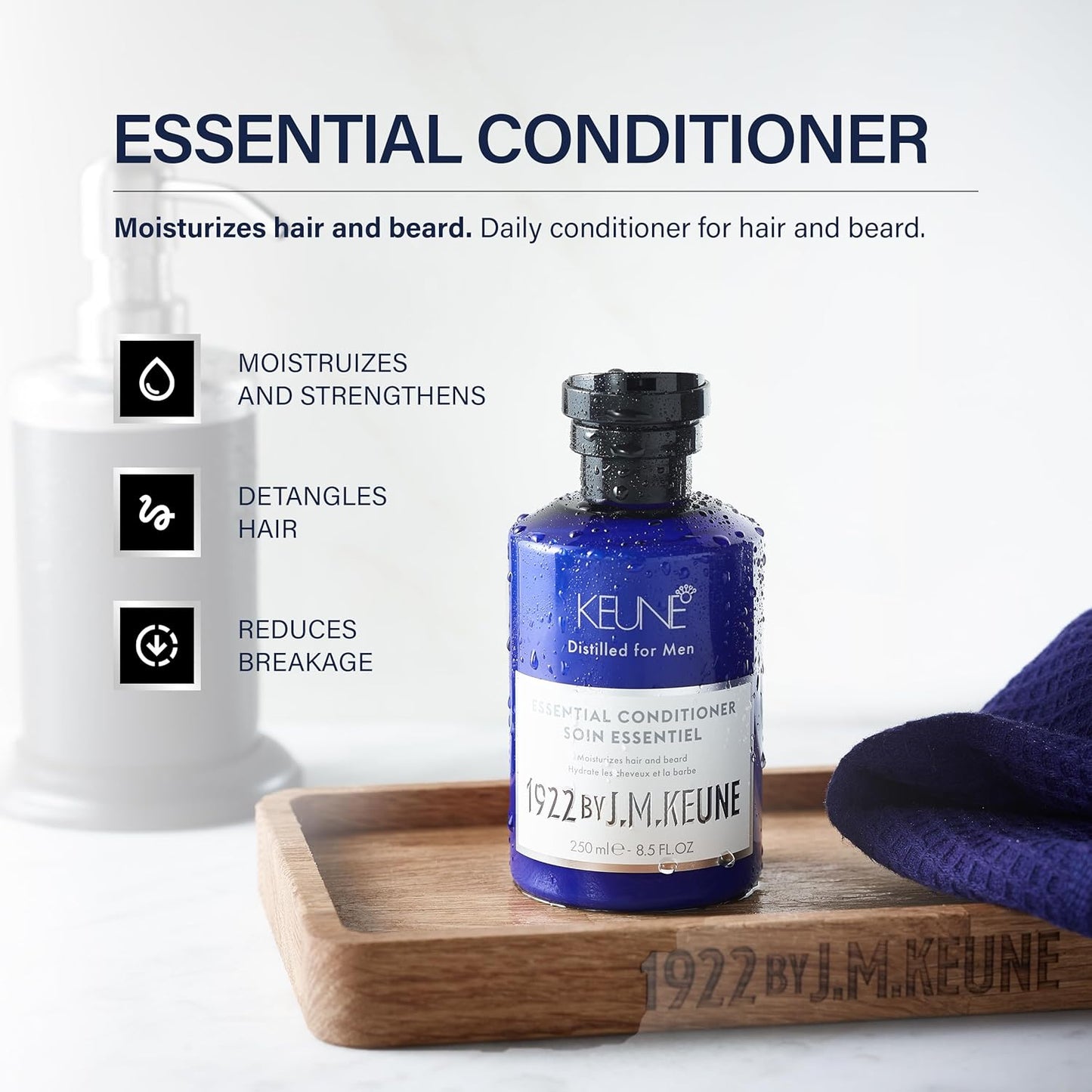 1922 by J.M. Keune Men's Essential Moisturizing & Strengthening Conditioner - 8.5 Fl Oz