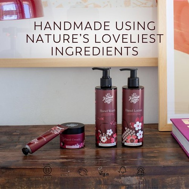 The Handmade Soap Company Hand Wash, Coriander Seed, Geranium, & Vetiver Liquid Hand Soap, Natural Liquid Soap, Moisturizing Hand Soap, Cruelty Free & Vegan Hand Soap, 8.5fl oz