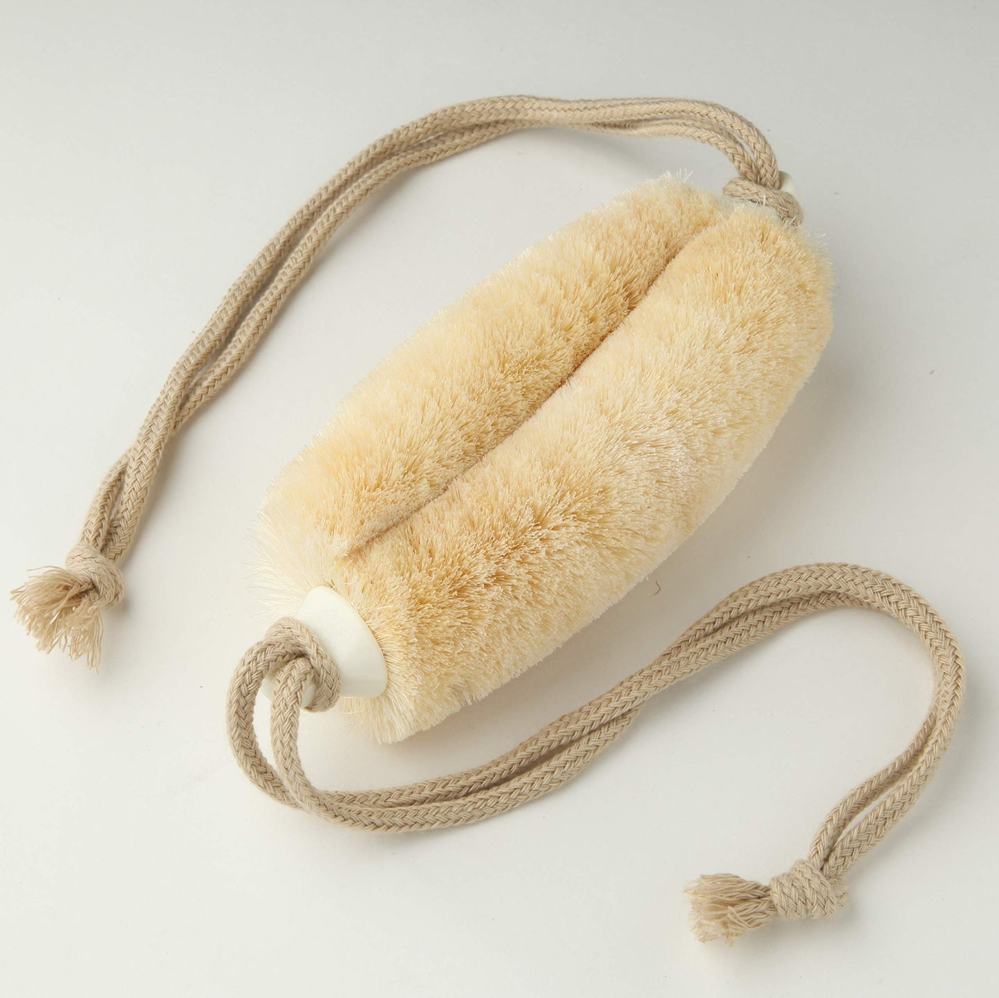 Japanese Tawashi Soft Bath Scrub - Sisal Fiber Body Brush With Rope Handles - Product of Japan
