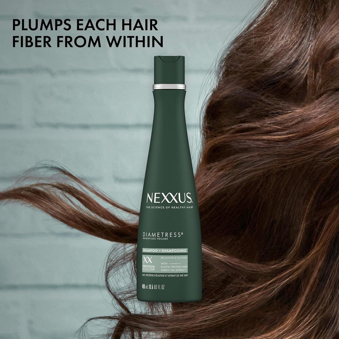 Nexxus Therappe Shampoo for Dry Hair - Ultimate Moisture, Silicone-Free, 2 Count (13.5 oz Each)