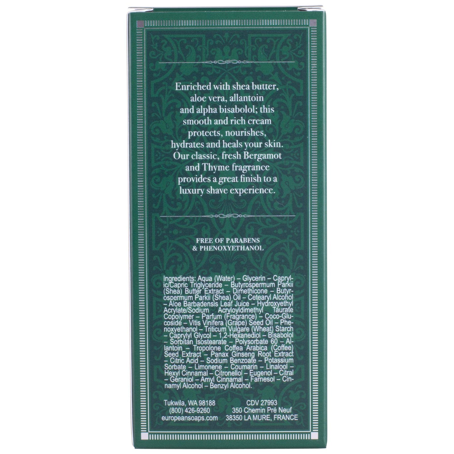 Pre de Provence Shea Butter Enriched Men's After Shave Balm, 2.5 Ounce - Bergamot & Thyme (Packaging may vary)