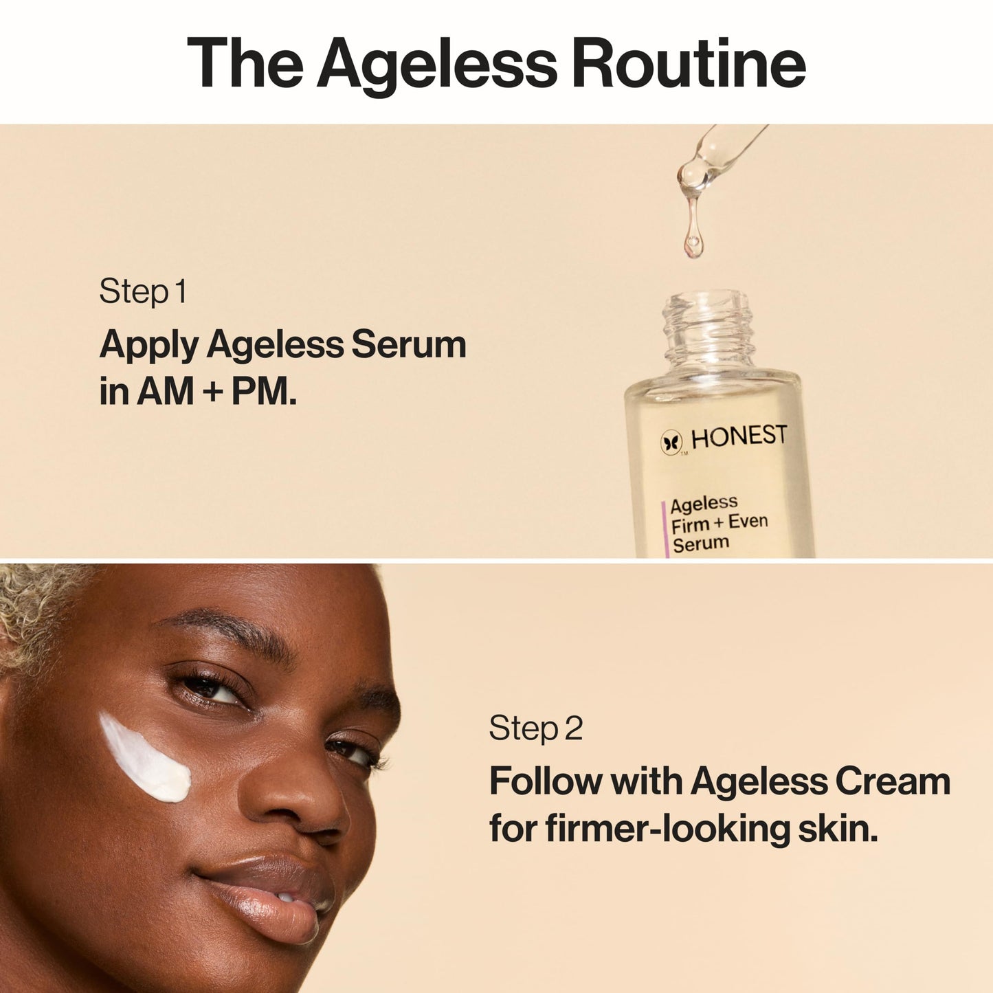 Honest Beauty Ageless Firm and Even Serum, Powered by Vegan Collagen Elastin Polypeptides, Firmer-Looking Skin, Fragrance Free, EWG Verified, Cruelty-Free, 1 fl oz
