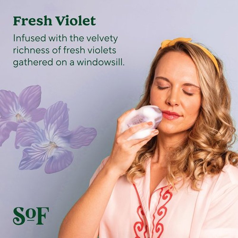 South Of France Fresh Violet Bar Soap by SoF Body Care (Formerly Body Care) | Triple-Milled Soap with Shea Butter + Essential Oils | Vegan, Non-GMO Body Soap | 6 oz Bar | 6 Bars