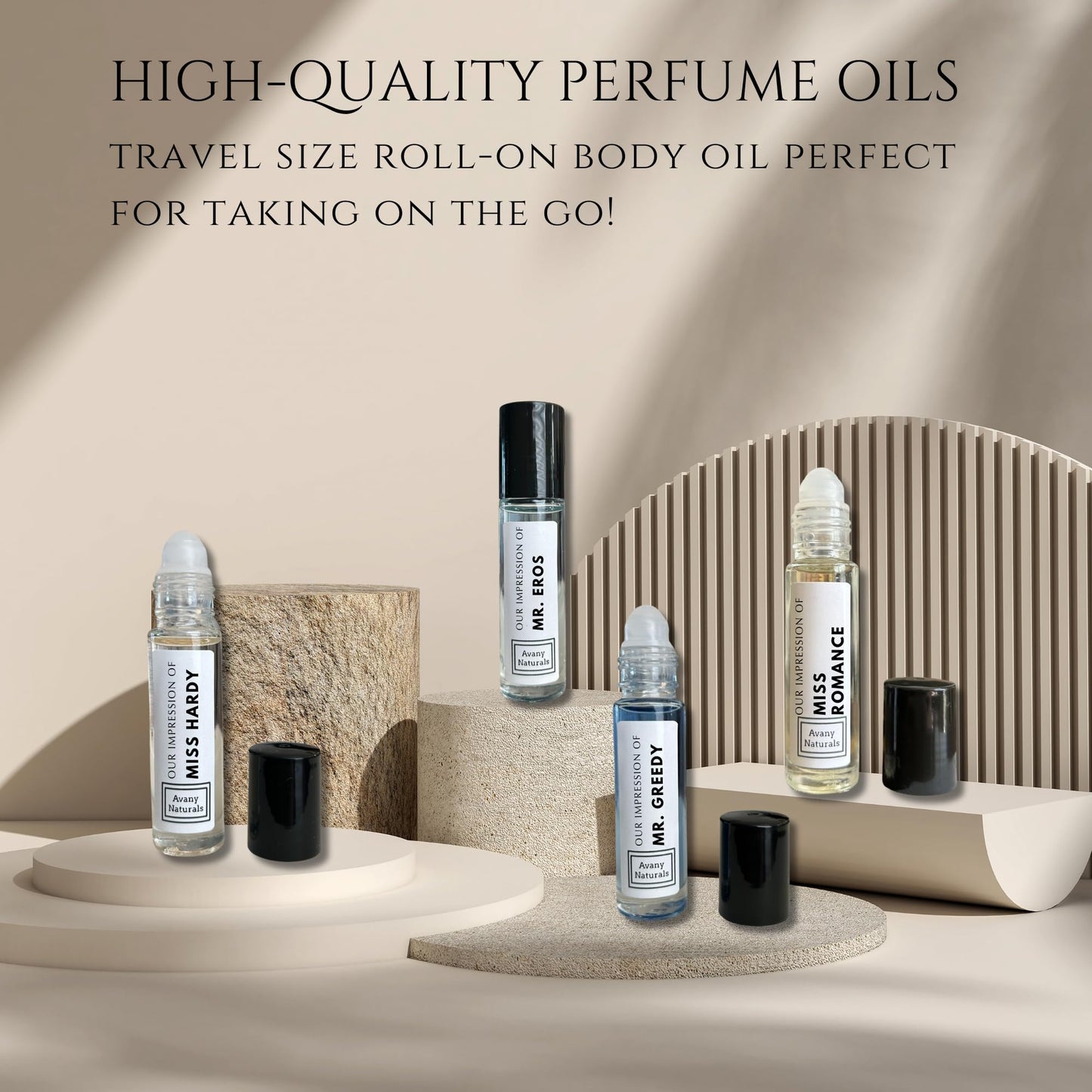 Avany Naturals EGYPTIAN MUSK OIL - Bigger & Better Roll on Perfume Samples, Long Lasting Body Oil Based Cologne, Perfumed & Scented Aroma for Skin 1.2 Fl Oz (Egyptian Musk)