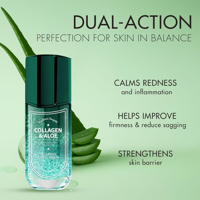 Collagen & Aloe Facial Serum - Anti-Aging Hydration for Youthful Skin | 1.69 FL.OZ.