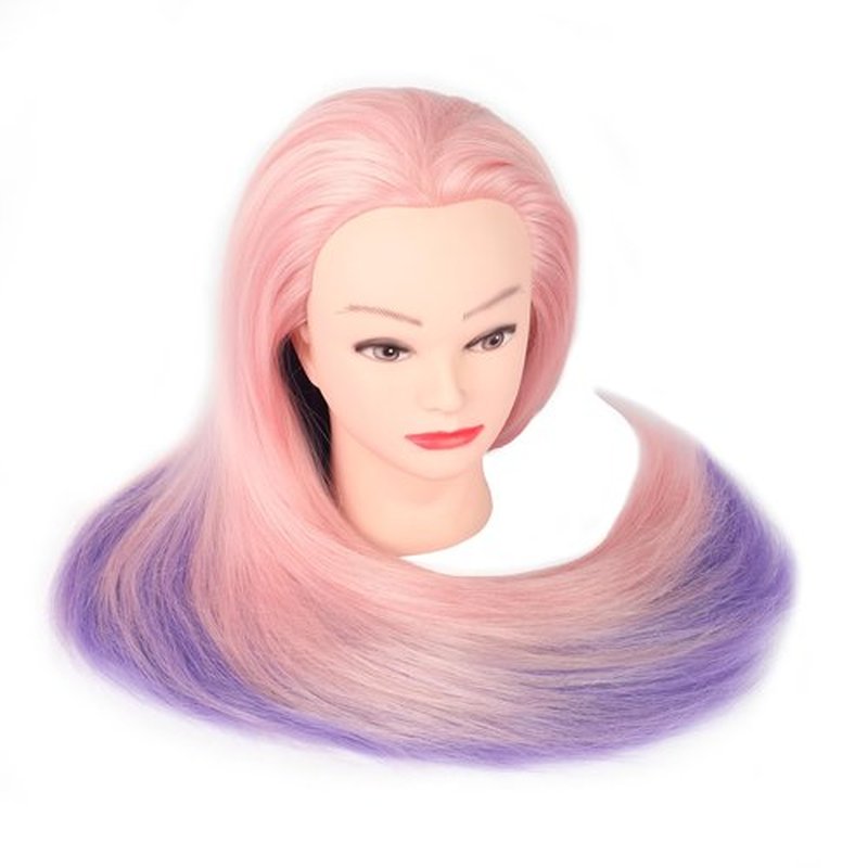 Stancia 24’’-26’’ Doll Head for Hair Styling, Mannequin Head for Practicing Braiding, Synthetic Fiber Hair, Hair Styling Mannequin Head with Hair, Manikin Cosmetology Doll Head (Table Clamp Included)