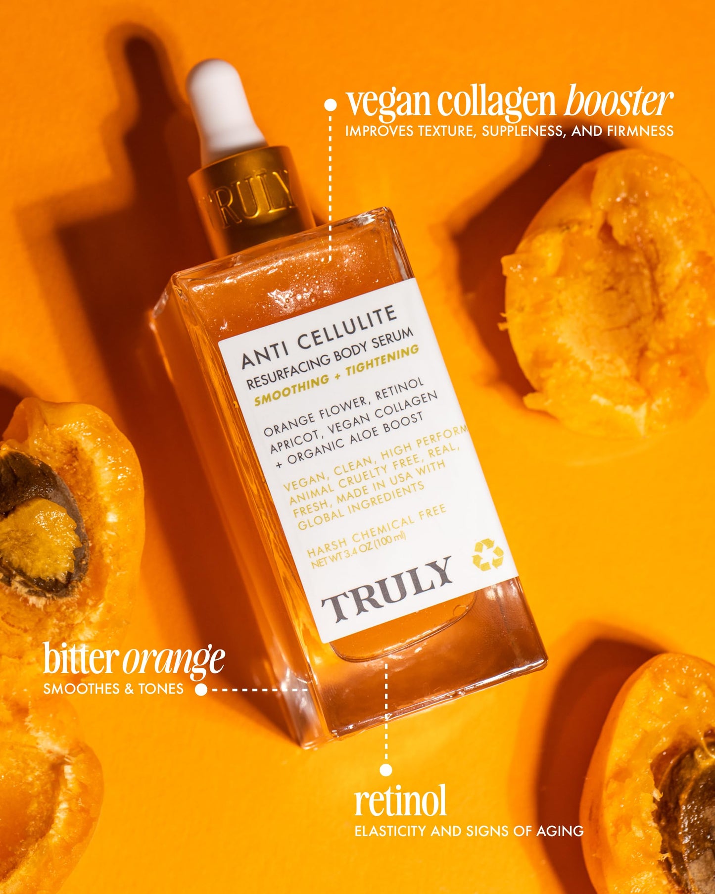 Truly Beauty Anti-Cellulite Serum-Better Than Cream-Helps Tighten Skin, Retinol Body Lotion Serum - Reduces Cellulite - Body Moisturizer Cream Serum - Compress Skin, Body Lotion Serum - 3.1 OZ