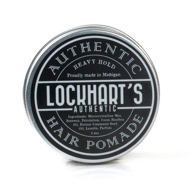Lockhart’s Authentic Handcrafted Heavy Hold Hair Pomade, Low Shine, Coco Vanilla Scent, (3.4oz.)