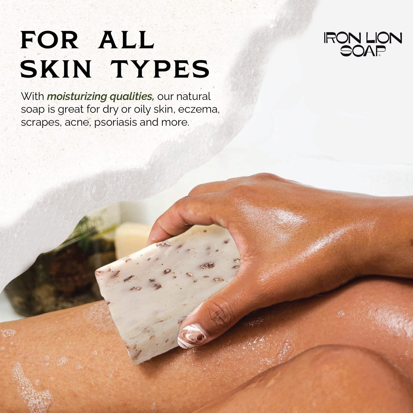 Iron Lion Soap – All-Natural Soap bar for Men & Women – Cold Process, Handmade in the USA - Wildflowers 3-Pack
