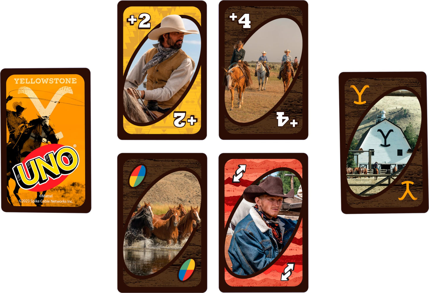 Mattel Games UNO Yellowstone Card Game for Kids, Adults, Families & Parties with Deck & Special Rule Inspired by The TV Show