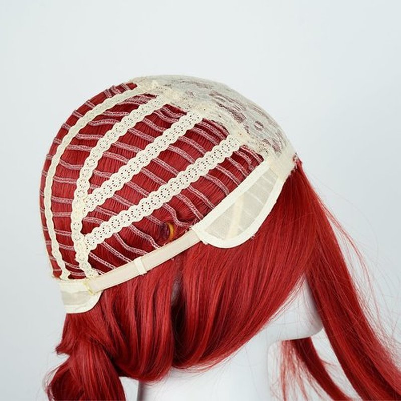 Aicos Long Red Braid Wig for Women 29.5Inch Princess Red Costume Wig with Crown for Halloween Cosplay Party